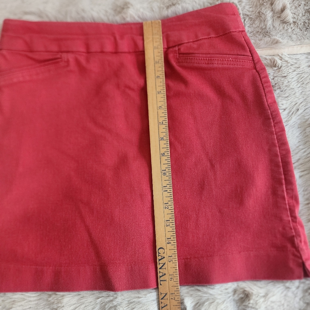 Women's Red Croft & Barrow Stretch Skort, Size 8 Regular - Picture 4 of 9